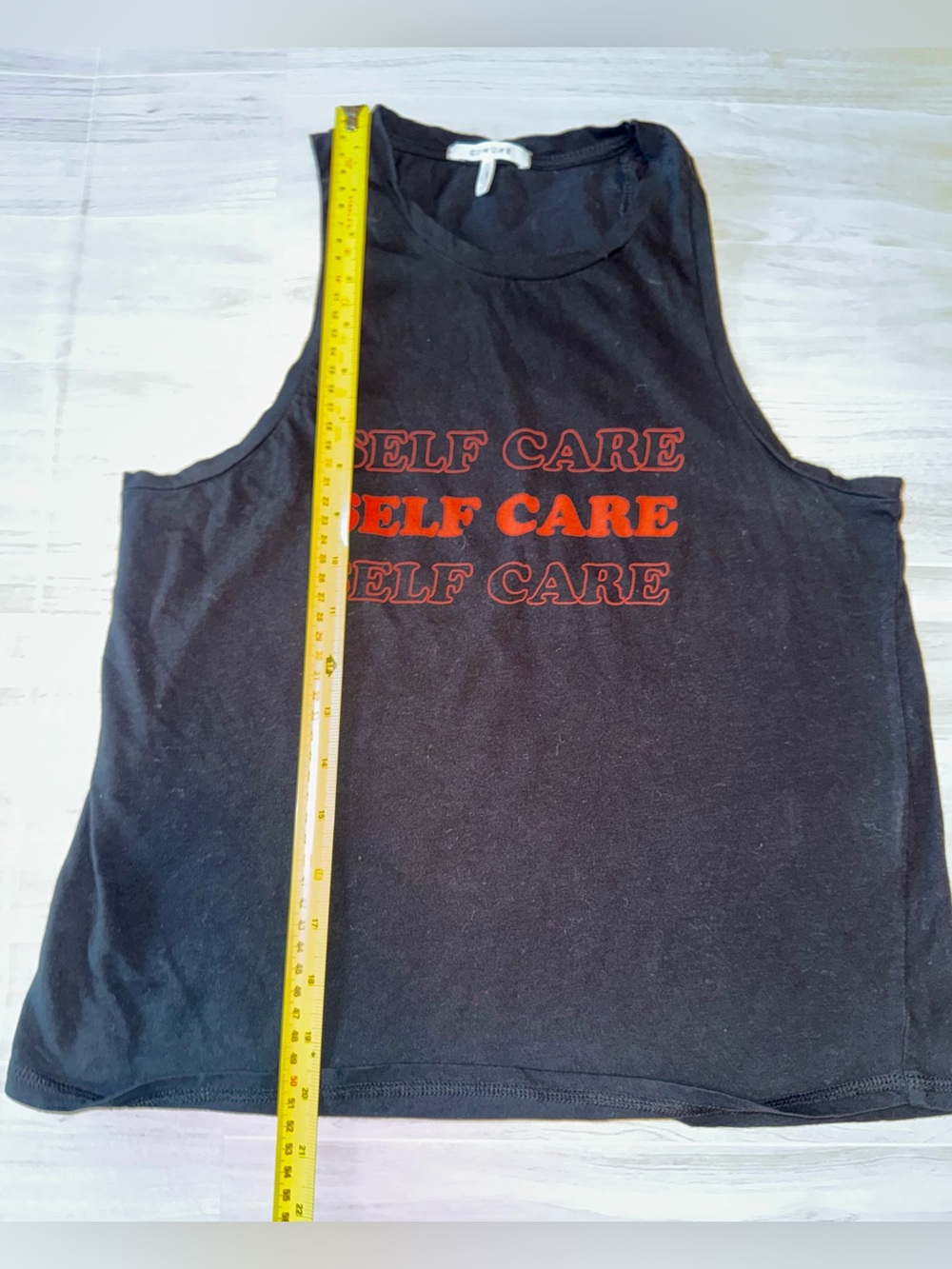 Self Care - Women's Black Graphic Tank Top - size Small - Picture 6 of 11